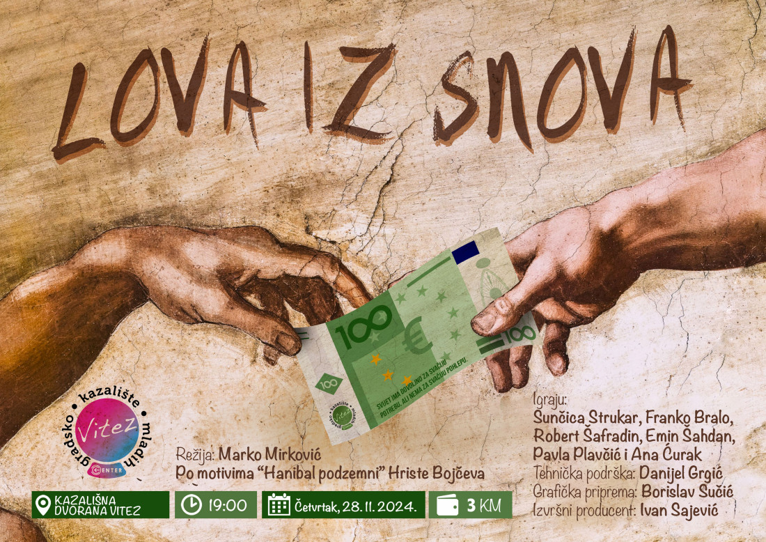 Gradsko kazalište mladih Vitez: Ovog četvrtka sjajna komedija „Lova iz snova“