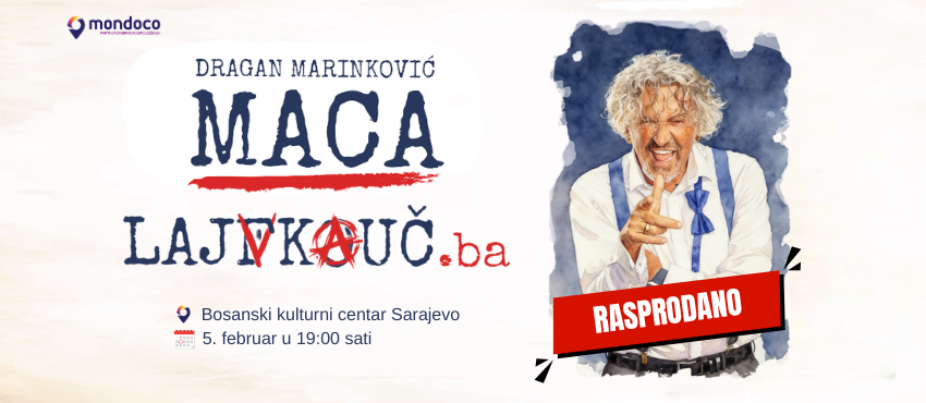 Večeras u Sarajevu premijera predstave "Lajf Kouč" Dragana Marinkovića Mace
