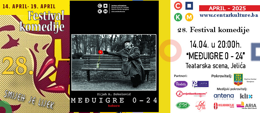 28. Festival komedije „Sijeh je lijek": U ponedjeljak predstava „Međuigre 0-24"