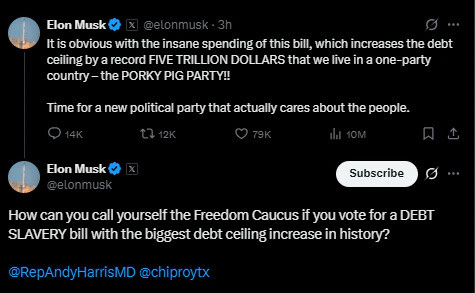 Musk napada Trumpov porezni zakon na X-u nazivajući ga 'ludim'