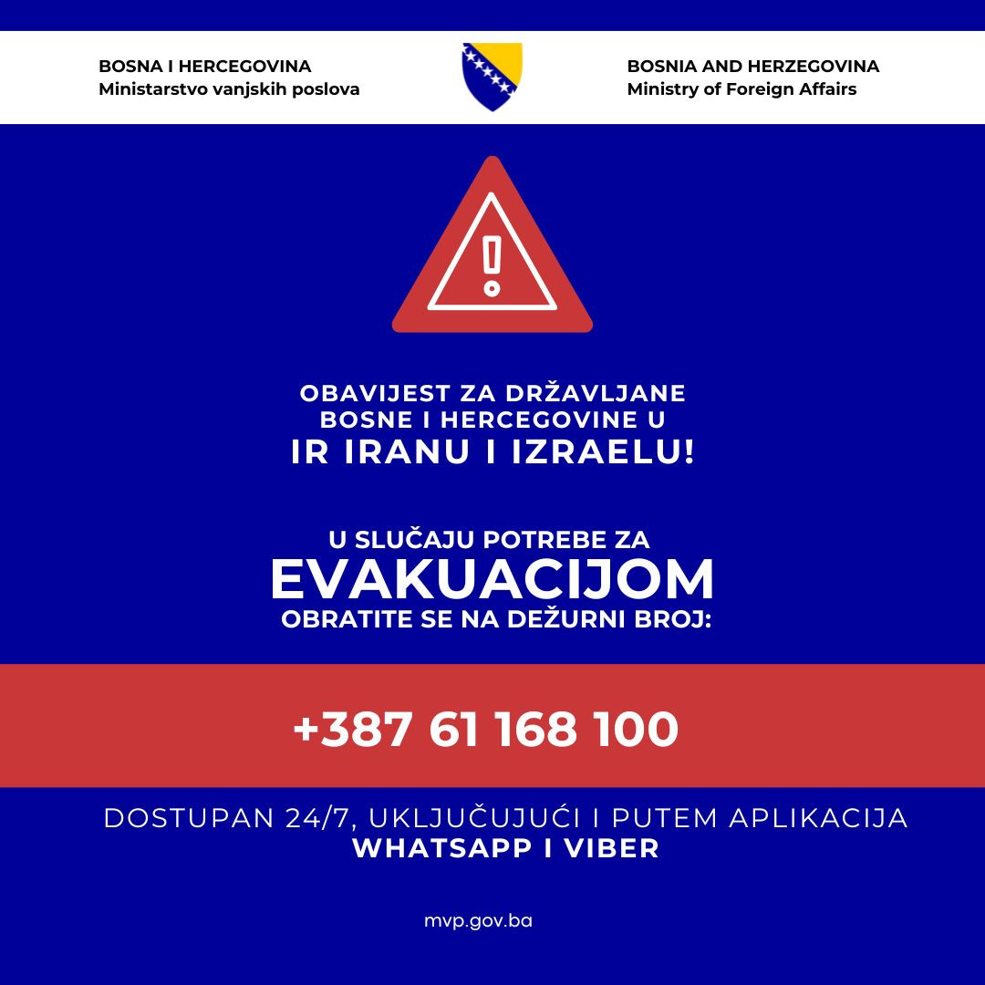 Nema saznanja o povrijeđenim ili stradalim državljanima Bosne i Hercegovine