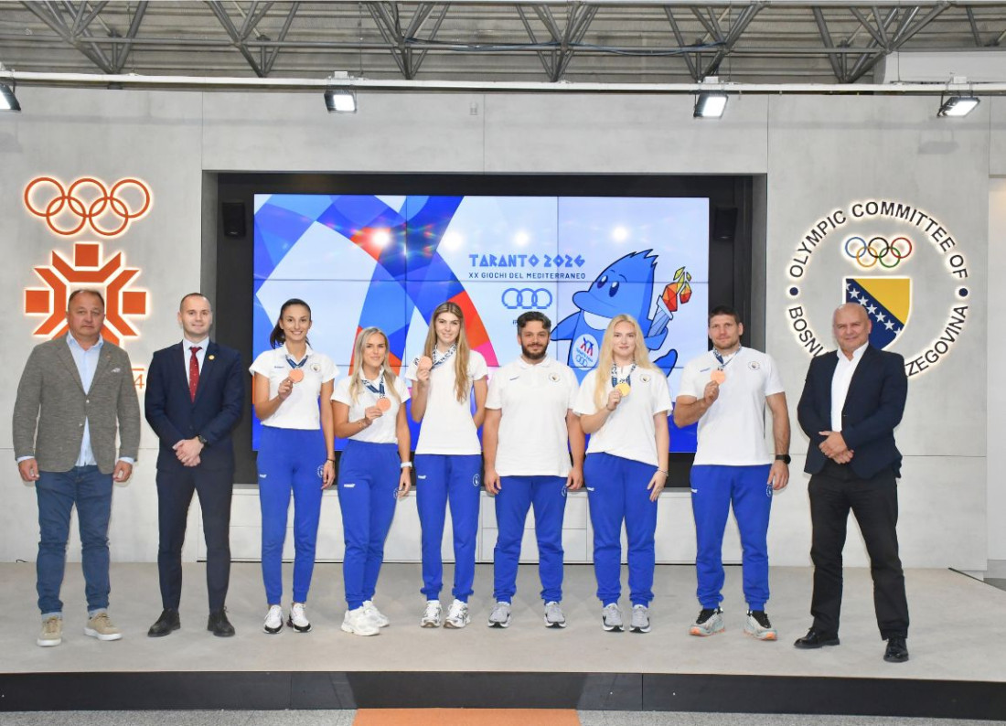 OK BiH organizovao prijem za osvajače medalja na Mediteranskim igrama u Tarantu