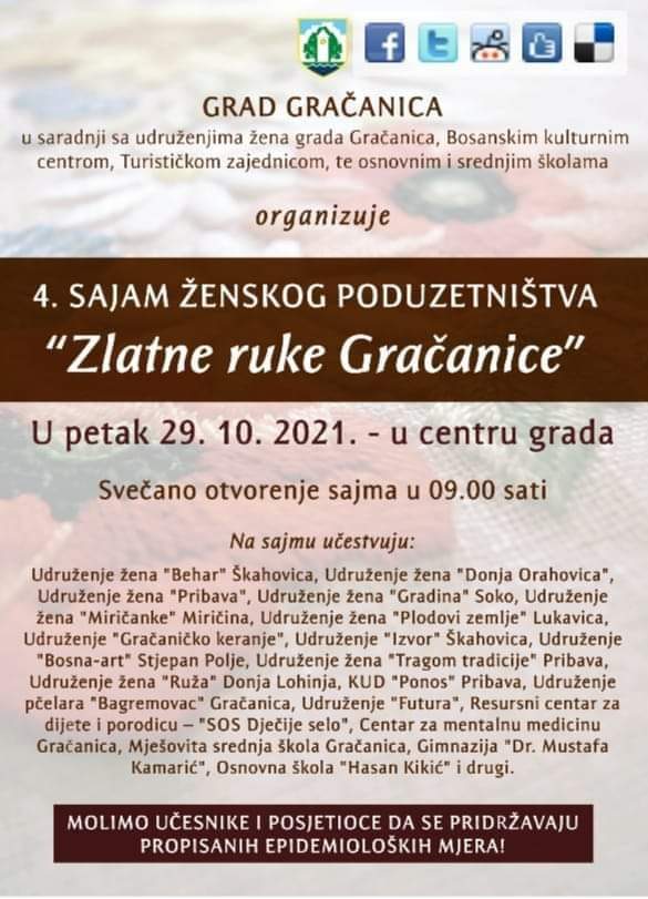 Sajam ženskog poduzetništva “Zlatne ruke Gračanice”