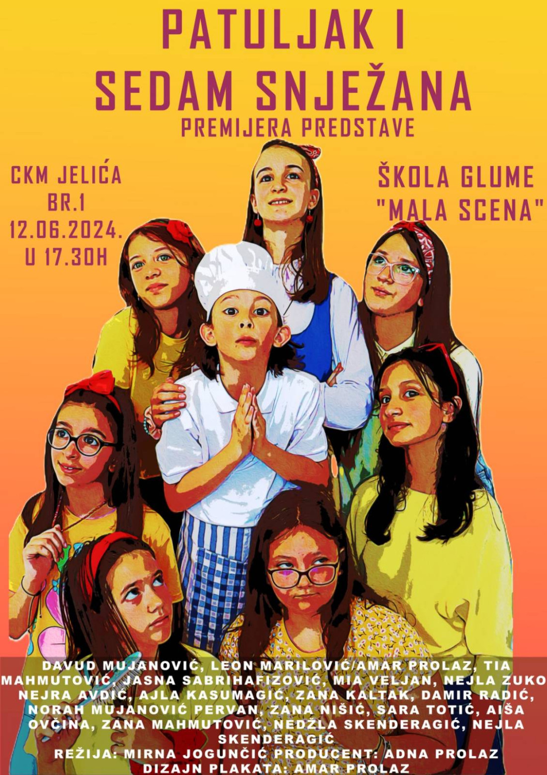 CKM Sarajevo: Večeras predstava za djecu „Patuljak i sedam Snježana“