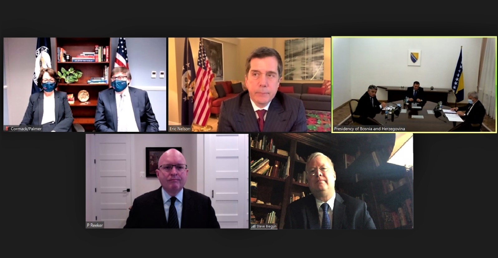 Članovi Predsjedništva BiH razgovarali s Reekerom i Biegunom