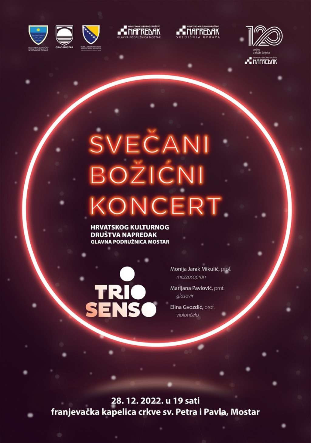 Napretkov božićni koncert 28. prosinca u Mostaru