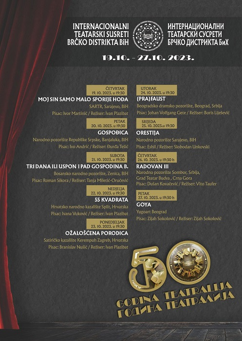 50. godišnjica postojanja brčanskog pozorišnog festivala