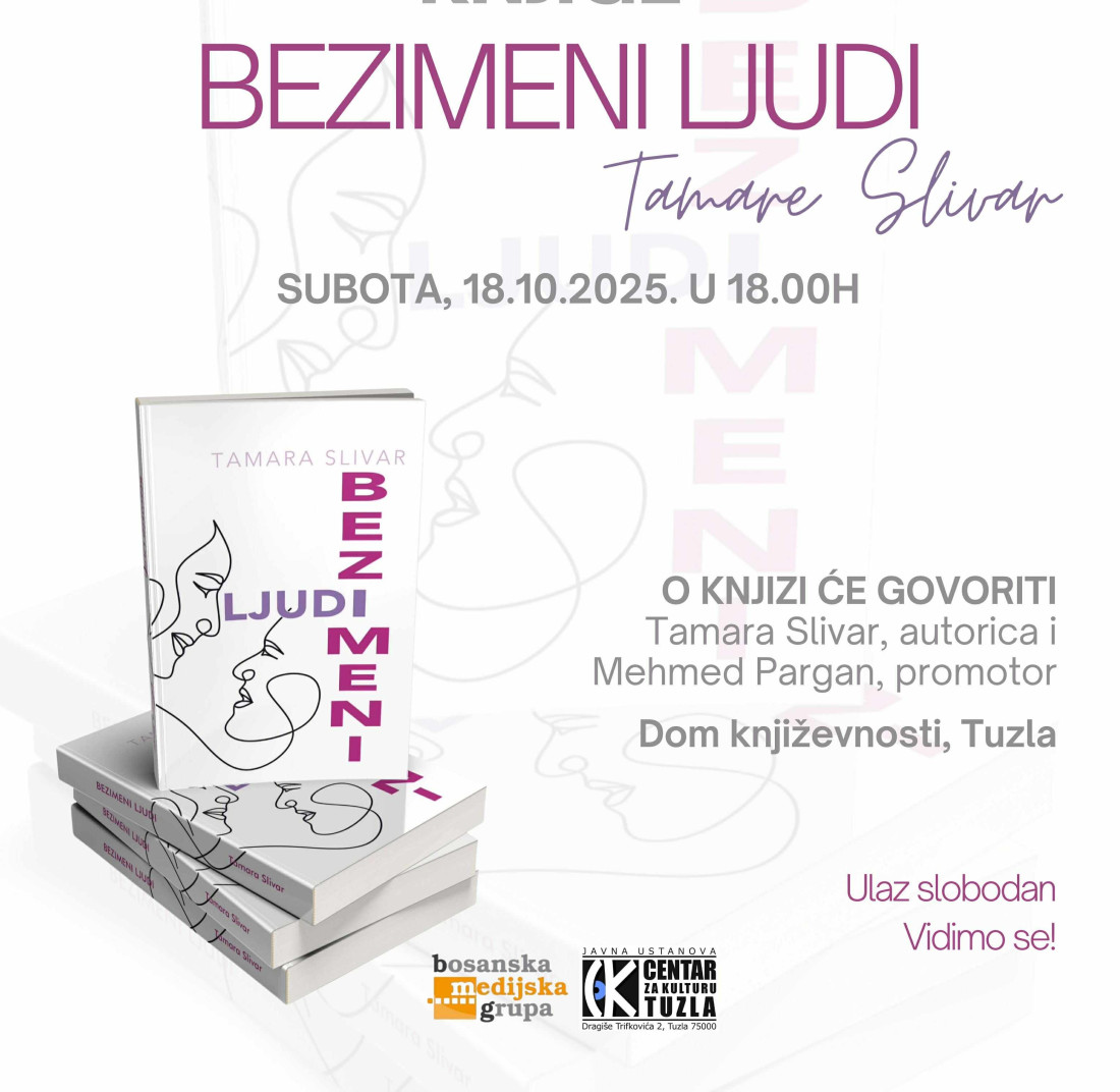 U Tuzli promocija knjige Tamare Slivar "Bezimeni ljudi"