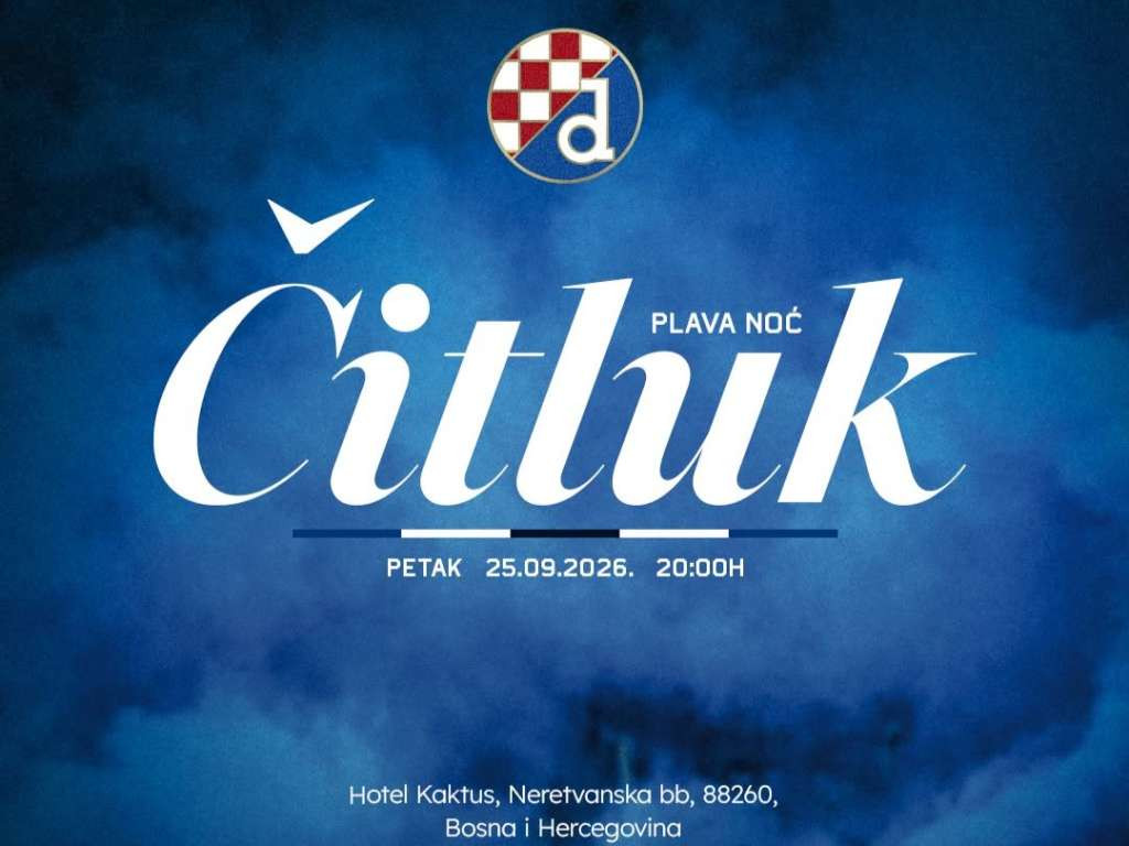 U Čitluku u petak Dinamova Plava noć, stižu Boban, Zajec, Vlaović…
