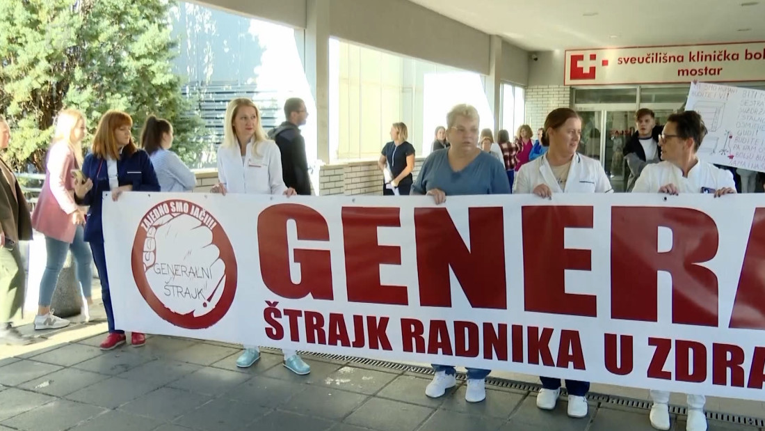 Zdravstveni radnici u HNK-u nastavljaju štrajk, Vlada ostaje pri svom stavu