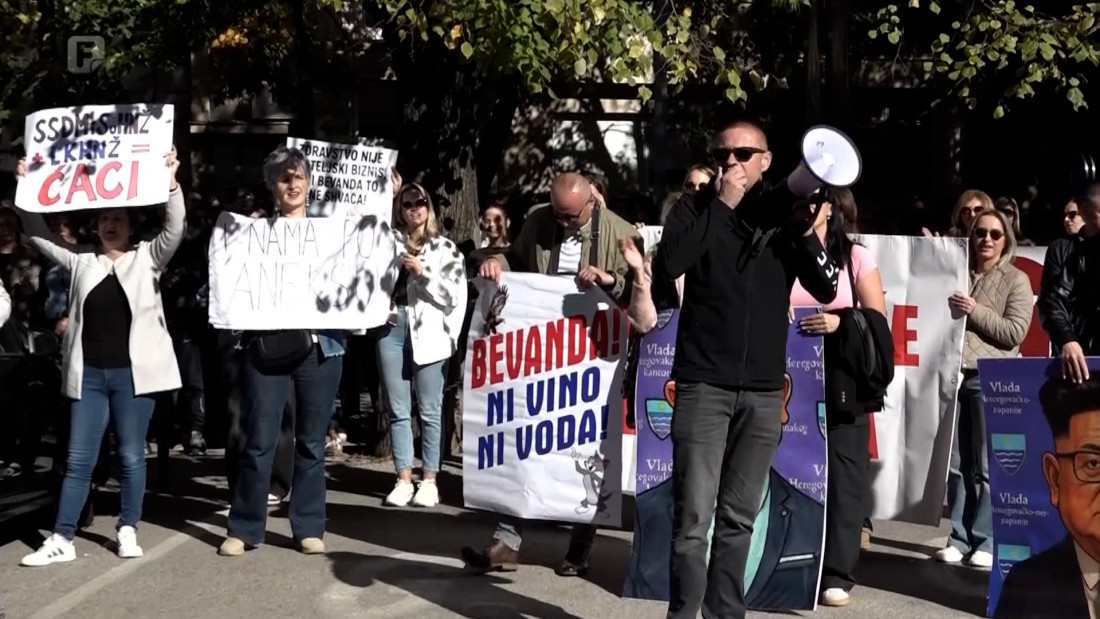 Prosvjed zdravstvenih radnika u Mostaru: Bez povećanja koeficijenata nema razgovora