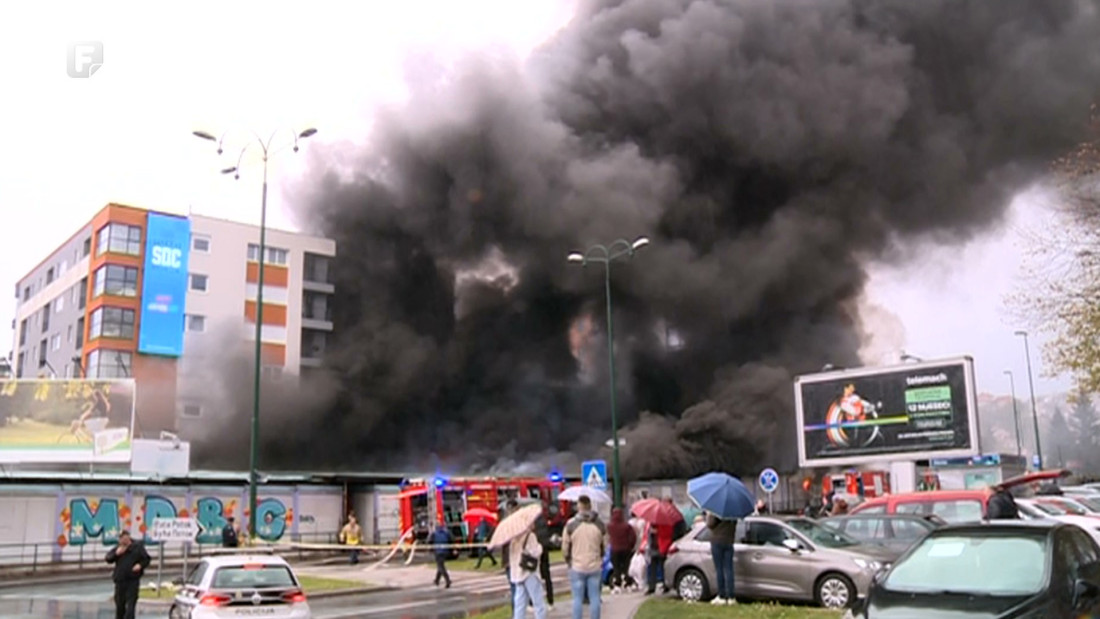 Požar u sarajevskom naselju Otoka, vatra zahvatila pijacu