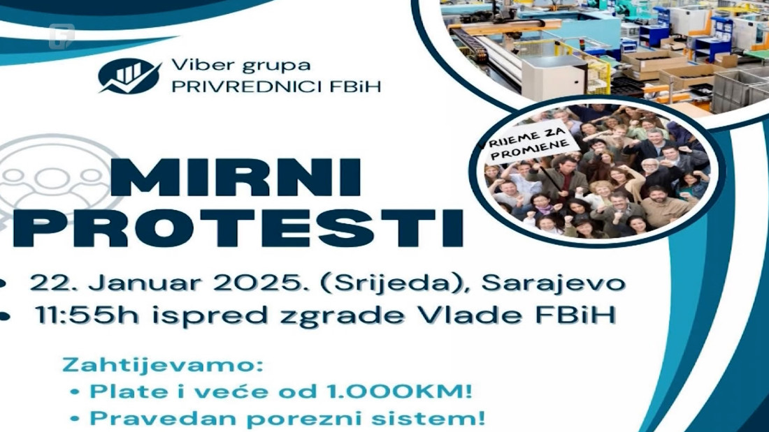 Za srijedu najavljen prostest zbog odluke o minimalnoj plaći