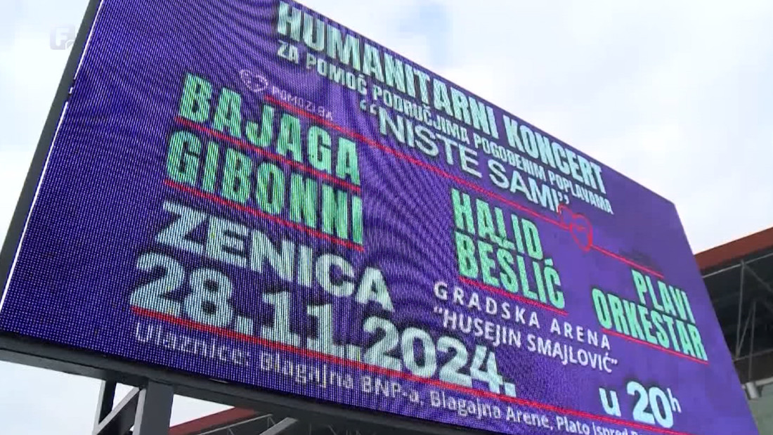 U Gradskoj areni u Zenici humanitarni koncert 'Niste sami'