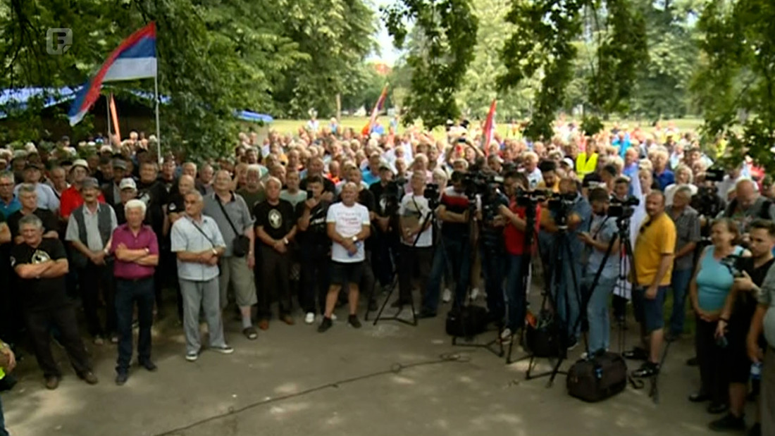 Prosvjed bivših pripadnika Vojske RS-a u Banjoj Luci