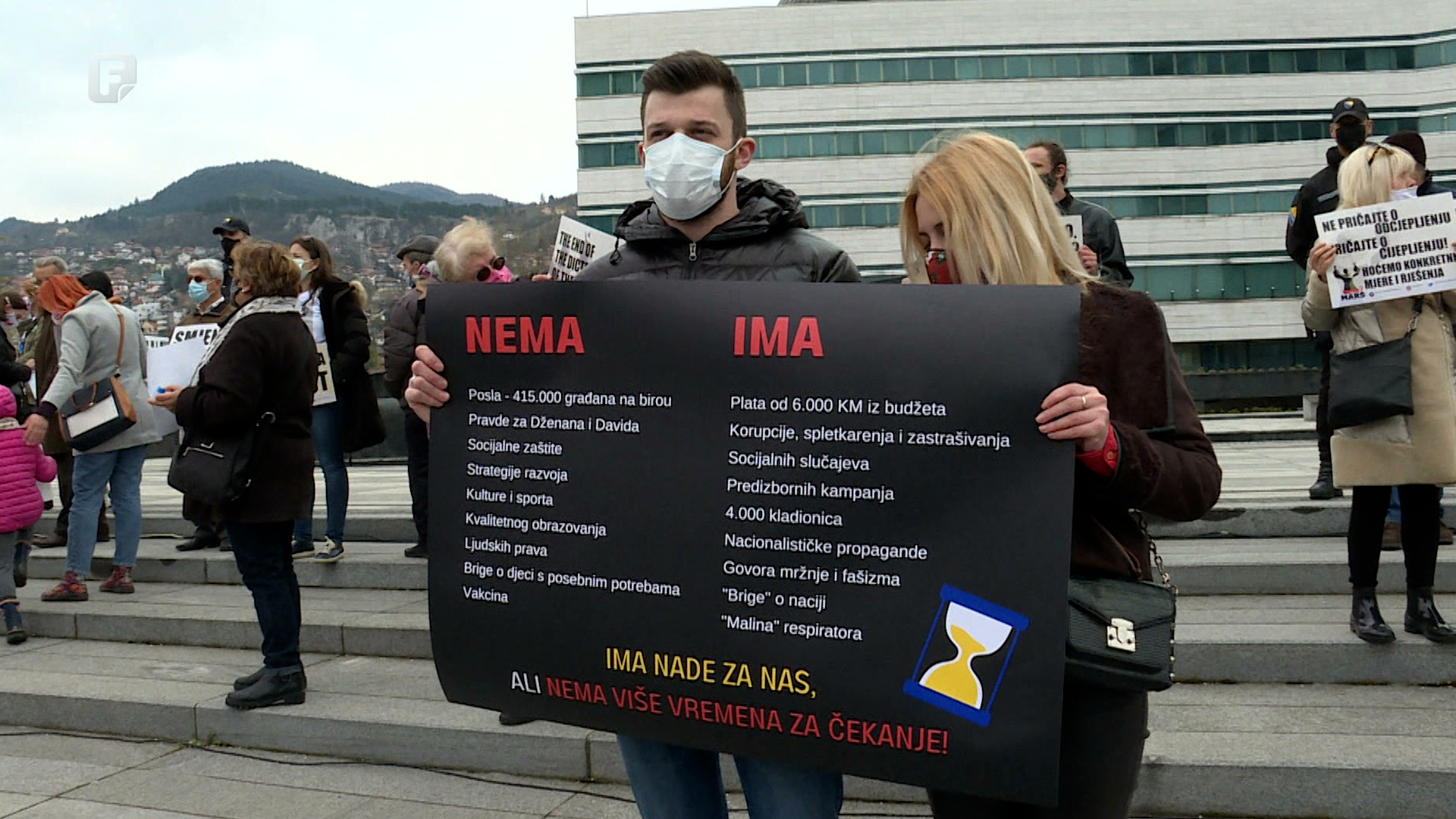 Završen protest građana u Sarajevu: Borba za život se nastavlja