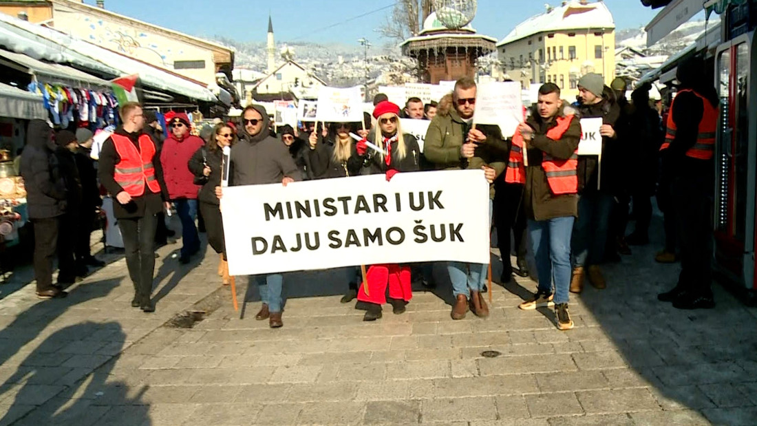 Protest mladih u Sarajevu nezadovoljnih subvencijom za stanove