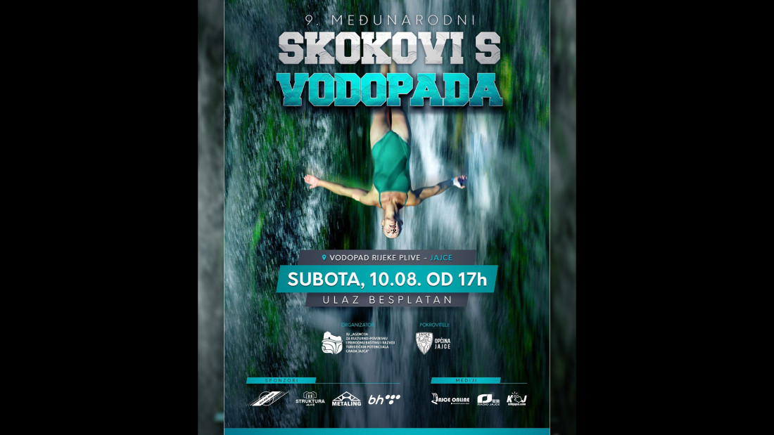 9. Međunarodni skokovi sa vodopada u Jajcu - jedinstvena sportsko-turistička manifestacija