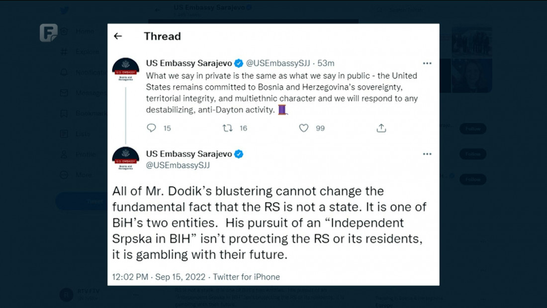 "Ono što govorimo privatno je isto što i javno: RS nije država"