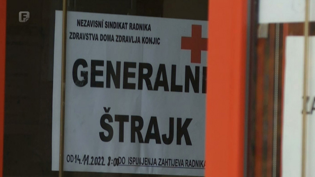 Zdravstveni radnici Doma zdravlja Konjic stupili u generalni štrajk