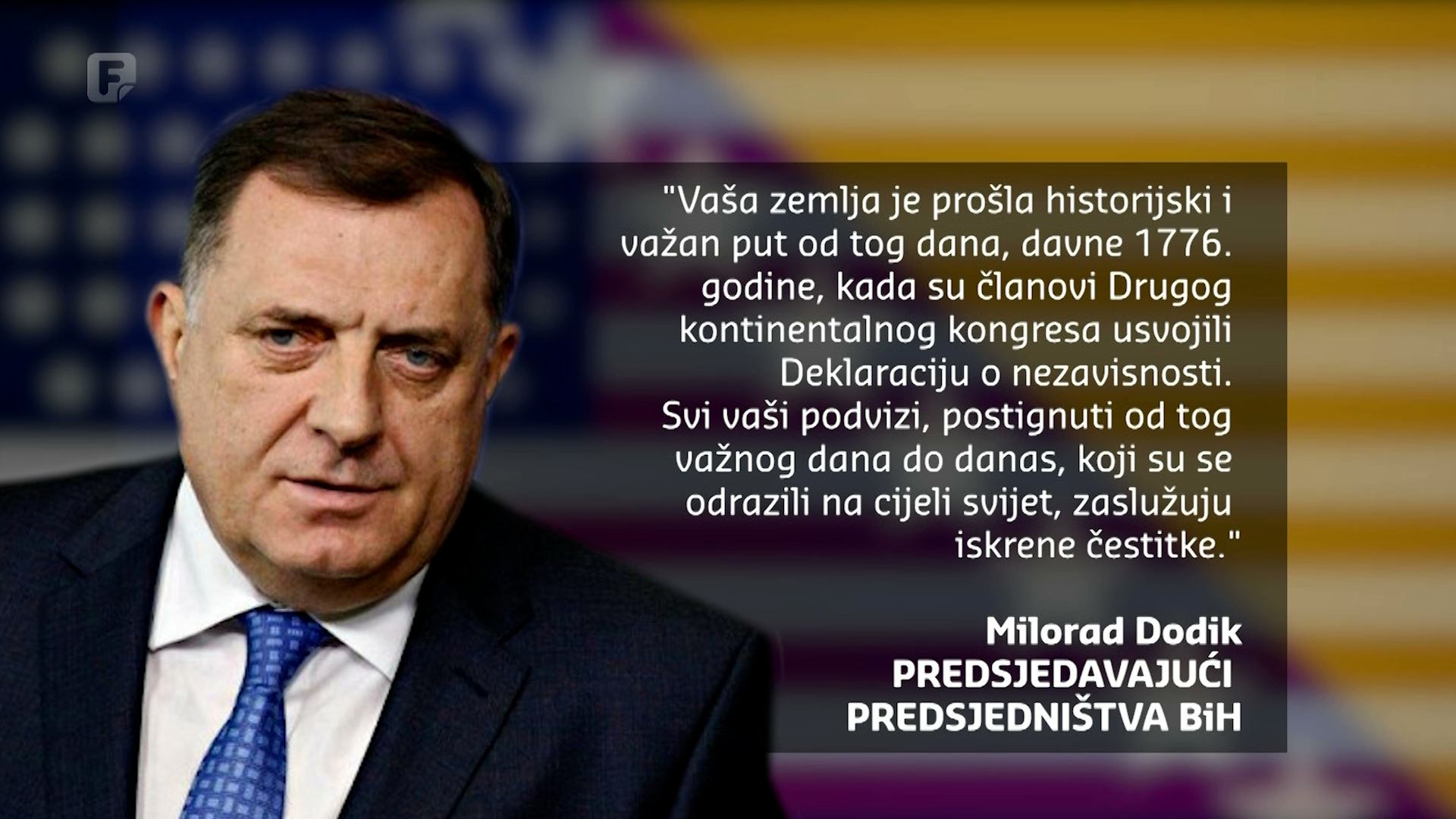 Članovi Predsjedništva BiH čestitali Bidenu Dan nezavisnosti SAD-a