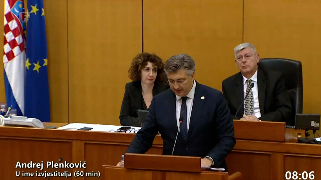 Opozicija ometala Plenkovića u podnošenju godišnjeg izvještaja, govorio i o BiH