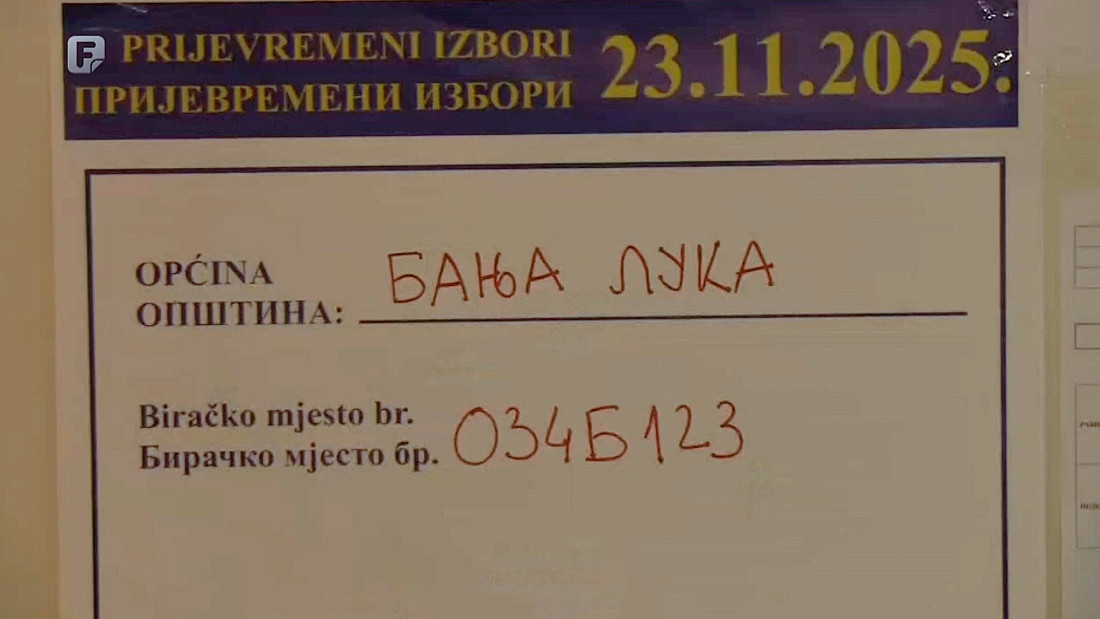 Odziv birača u Banjoj Luci do 11 sati iznosio 11,61 posto