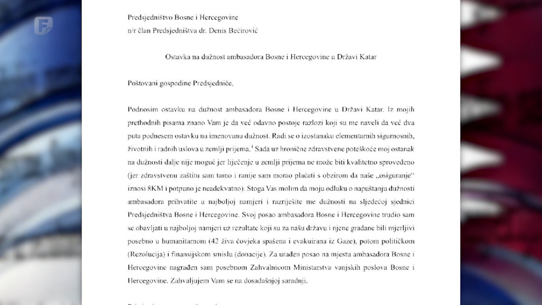 Semir Halilović podnio ostavku na mjesto bh. ambasadora u Kataru