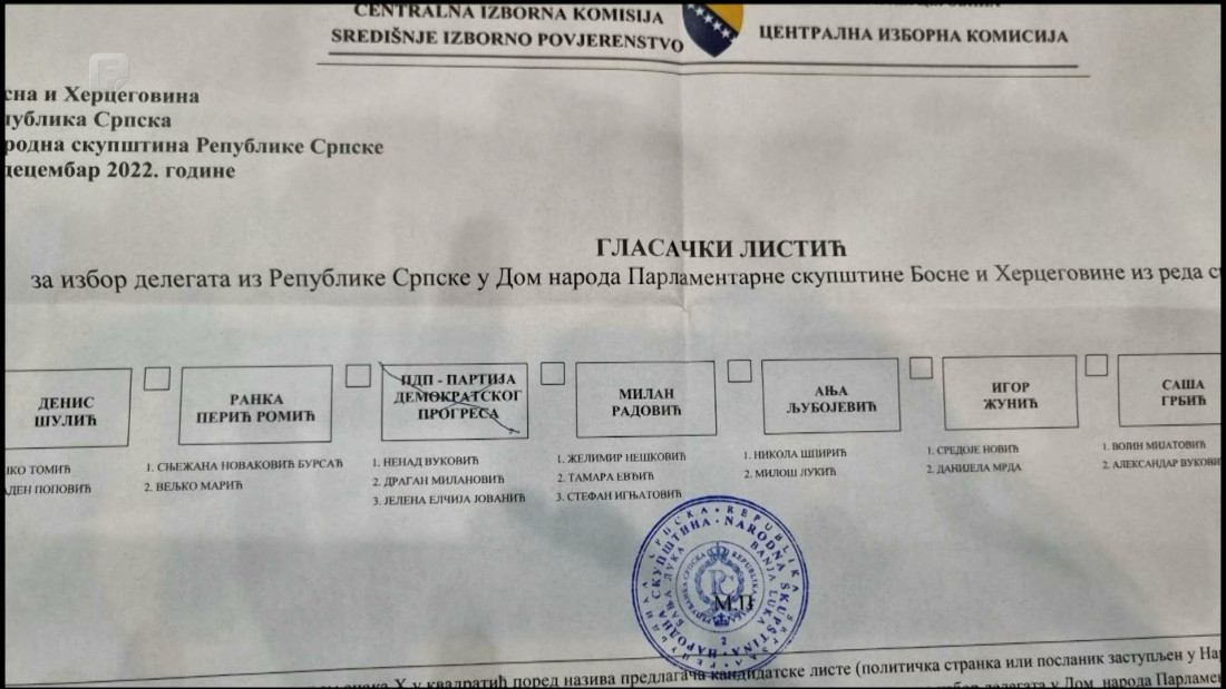 Sporni listić iz NSRS-a i dalje predmet špekulacija