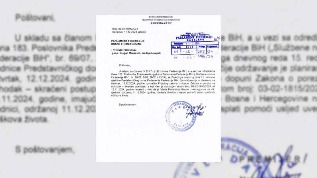 Uoči sjednice Zastupničnog doma Parlamenta FBiH Nikšić povukao fiskalne zakone