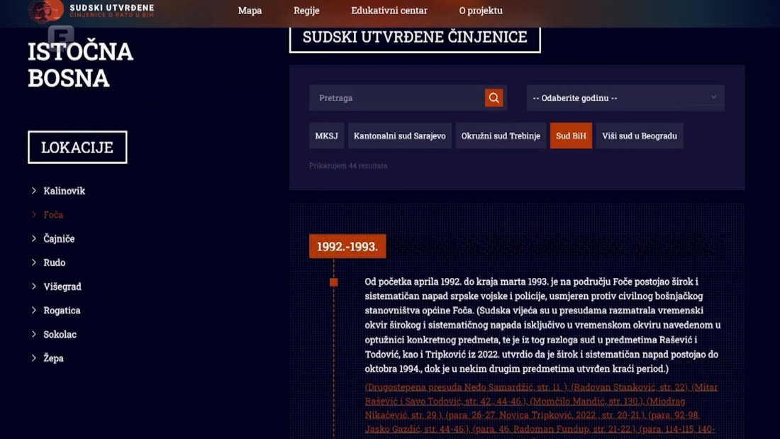 Kako učiti o ratu u BiH? BIRN-ova baza donosi činjenice iz sudskih presuda