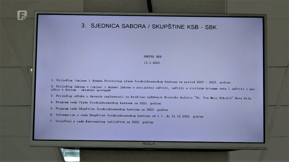 Skupština SBK-a potvrdila izmjene i dopune Prostornog plana