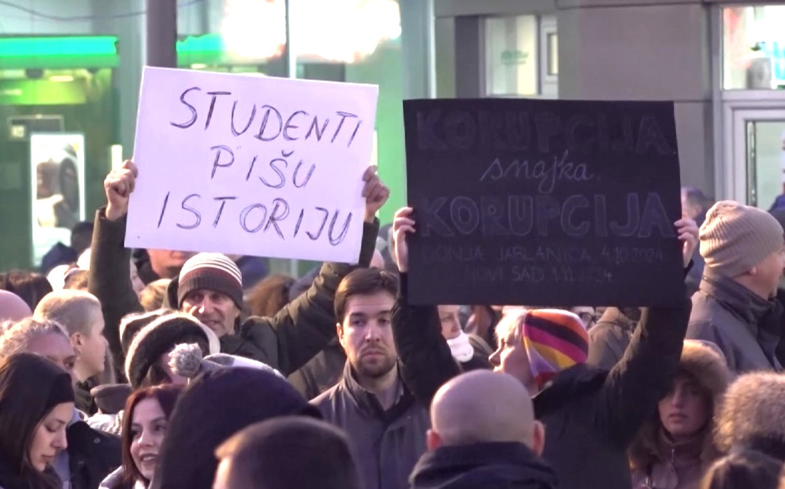 U Bijeljini održan skup podrške studentima u Srbiji