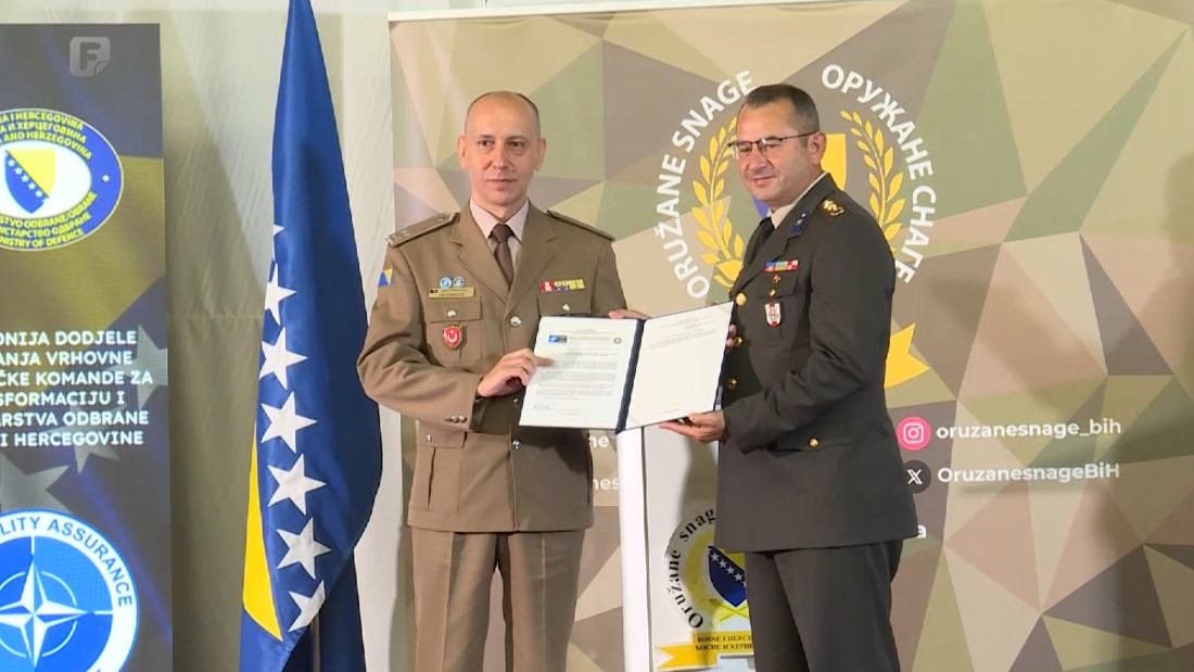 Pukovnik Amer Riković prvi u BiH s prestižnom NATO akreditacijom i Medaljom za vojne zasluge