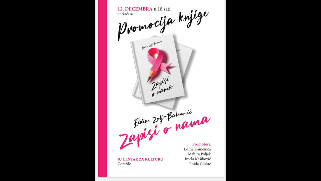 Promocija knjige "Zapisi o nama" danas u Goraždu 