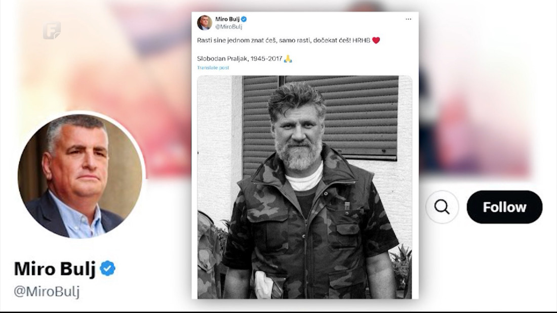 Hrvatska: Kandidat Mosta i gradonačelnika Sinja veliča osuđenog ratnog zločinca