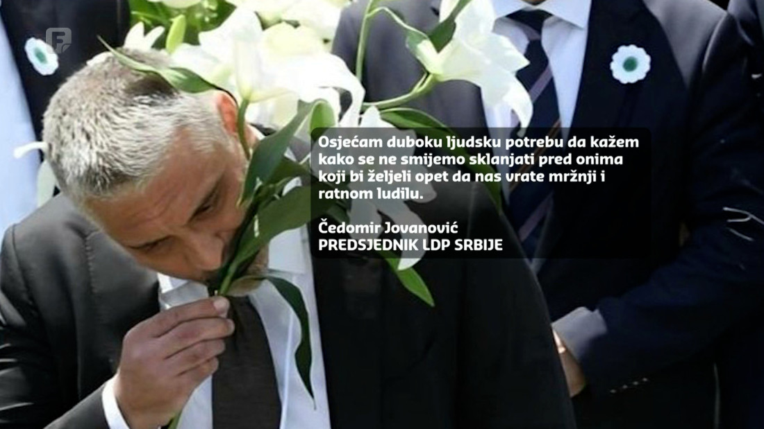 Čedomir Jovanović: Srebrenica je naša sramota i grijeh