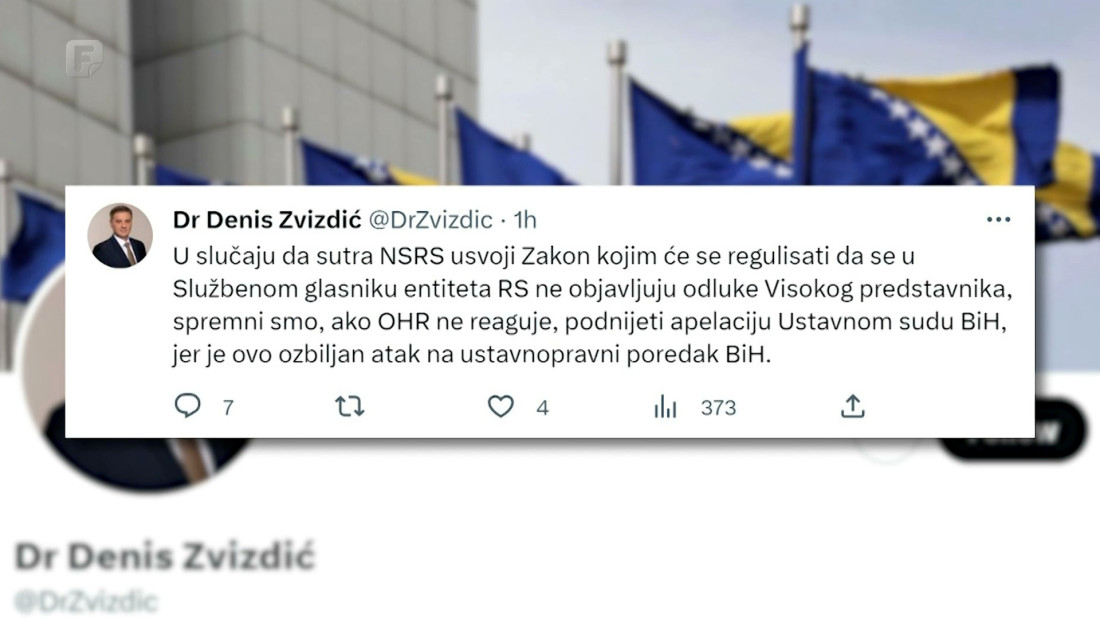 Zvizdić odgovorio na najave iz NSRS-a: Spremni smo podnijeti apelaciju Ustavnom sudu BiH