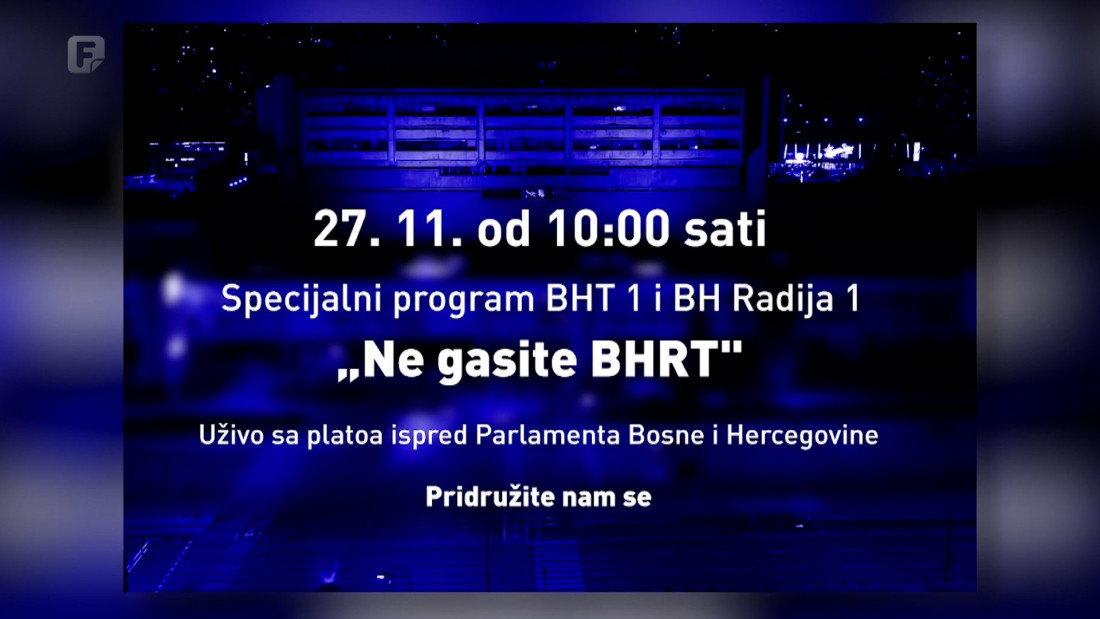 Uposlenici BHRT-a sutra pred Parlamentom BiH, upozoravaju na propast javnog servisa