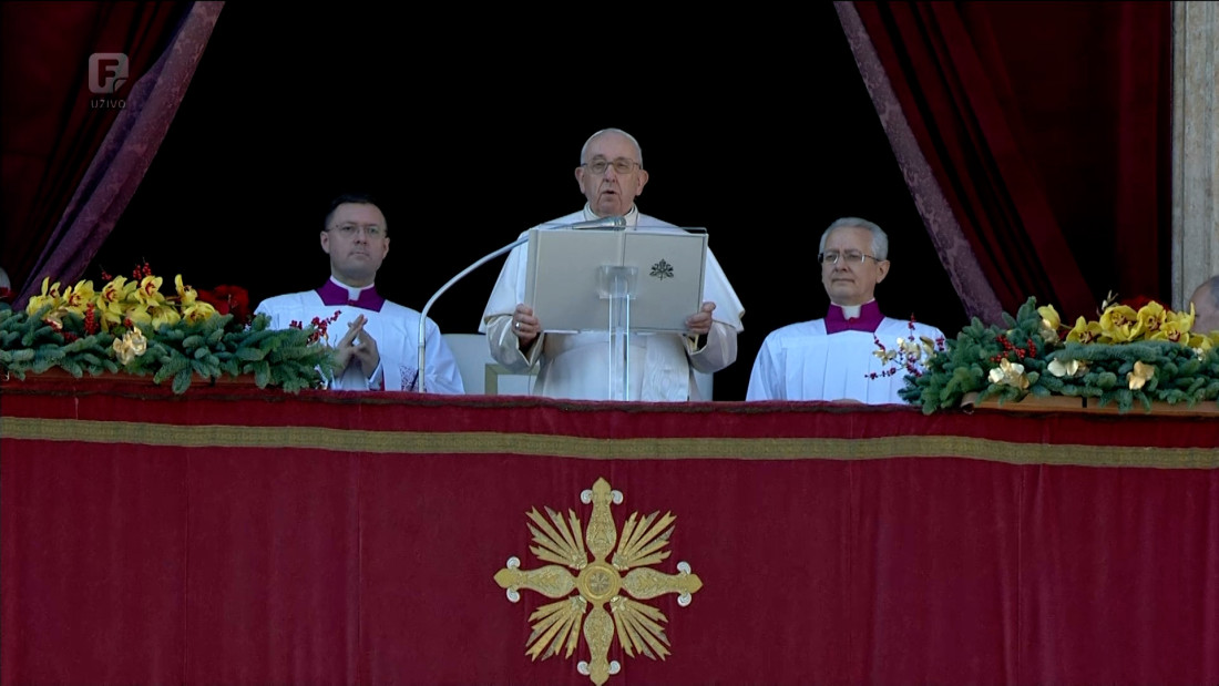 Božićna poruka pape Franje: Svijet pati od ozbiljnog nedostatka mira