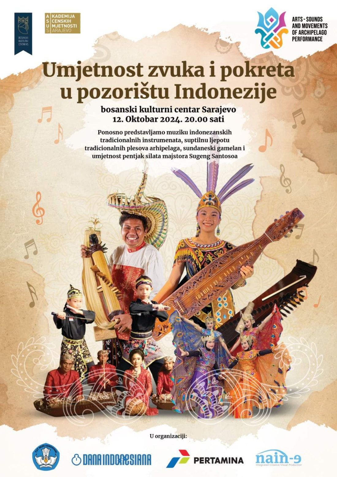 BKC KS: Uskoro predstava “Umjetnost zvuka i pokreta u pozorištu Indonezije”