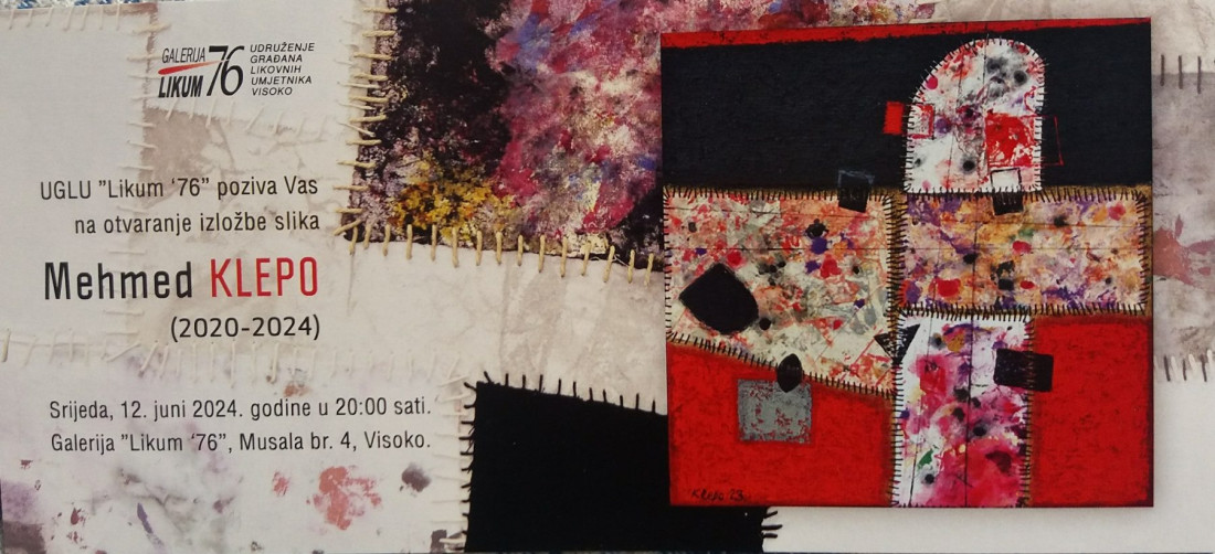 Visoko: Sutra u Galeriji “Likum '76” izložba Mehmeda Klepe