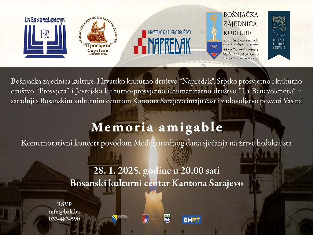 Sarajevo: Komemorativni koncert “Memoria amigable”