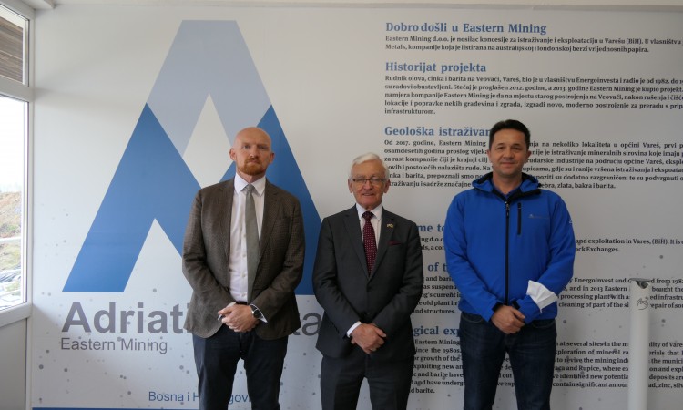 Izaslanik Vickers i ambasador Field posjetili Vareš i kompaniju Eastern Mining