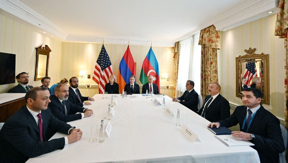 U Minhenu održan trilateralni sastanak Blinken, Aliyev i Pashinyan