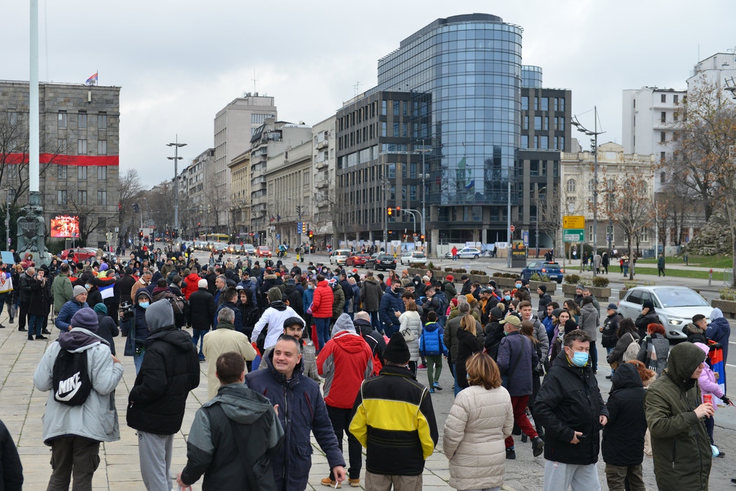 Stotinjak građana Srbije okupilo se u znak potpore Novaku Đokoviću