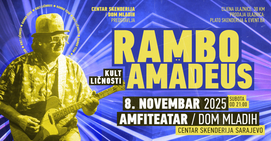 Ulaznice za koncert Ramba Amadeusa u Domu mladih skoro rasprodane