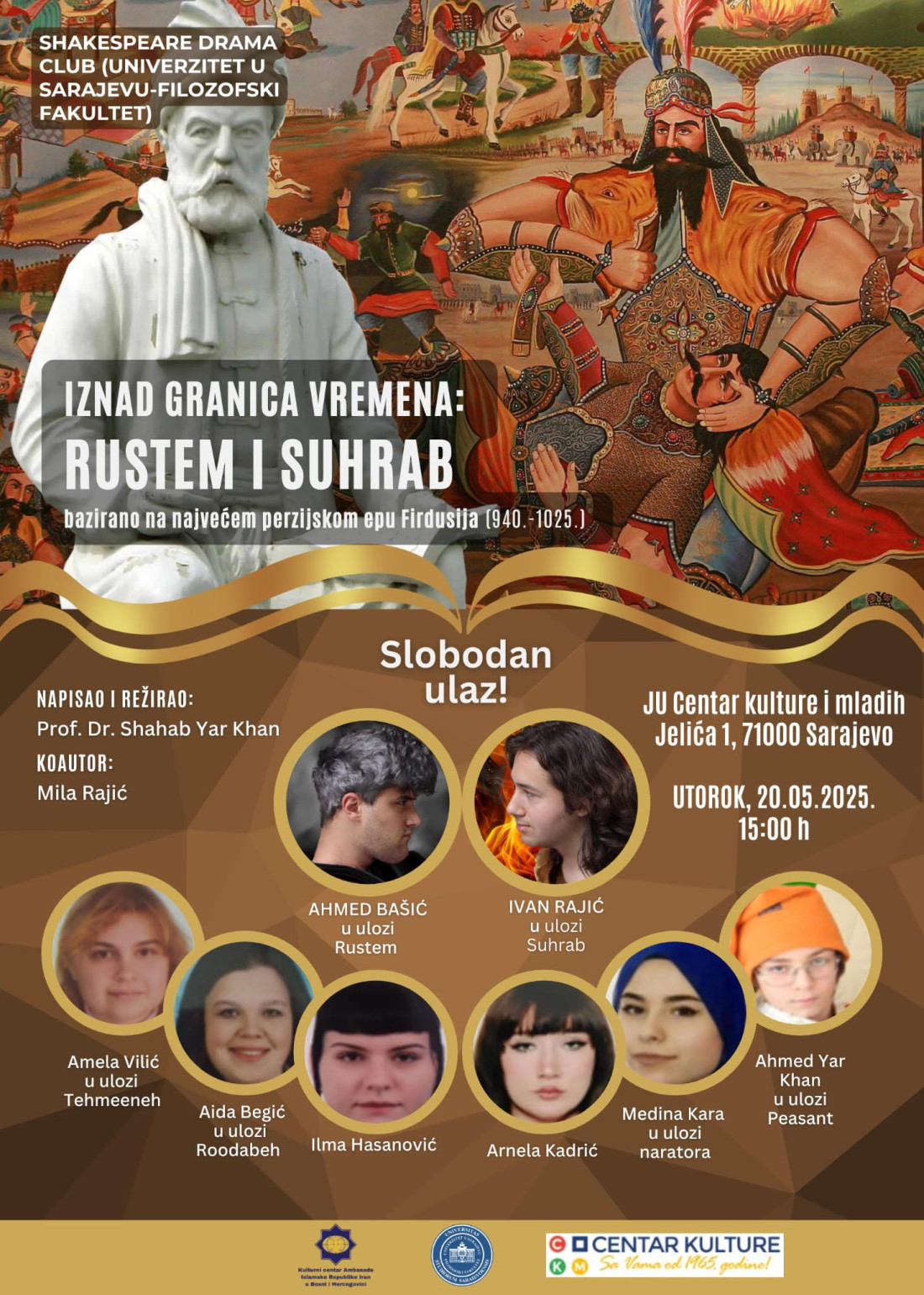 CKM Sarajevo: Epska priča o ocu i sinu – „Rustem i Suhrab"