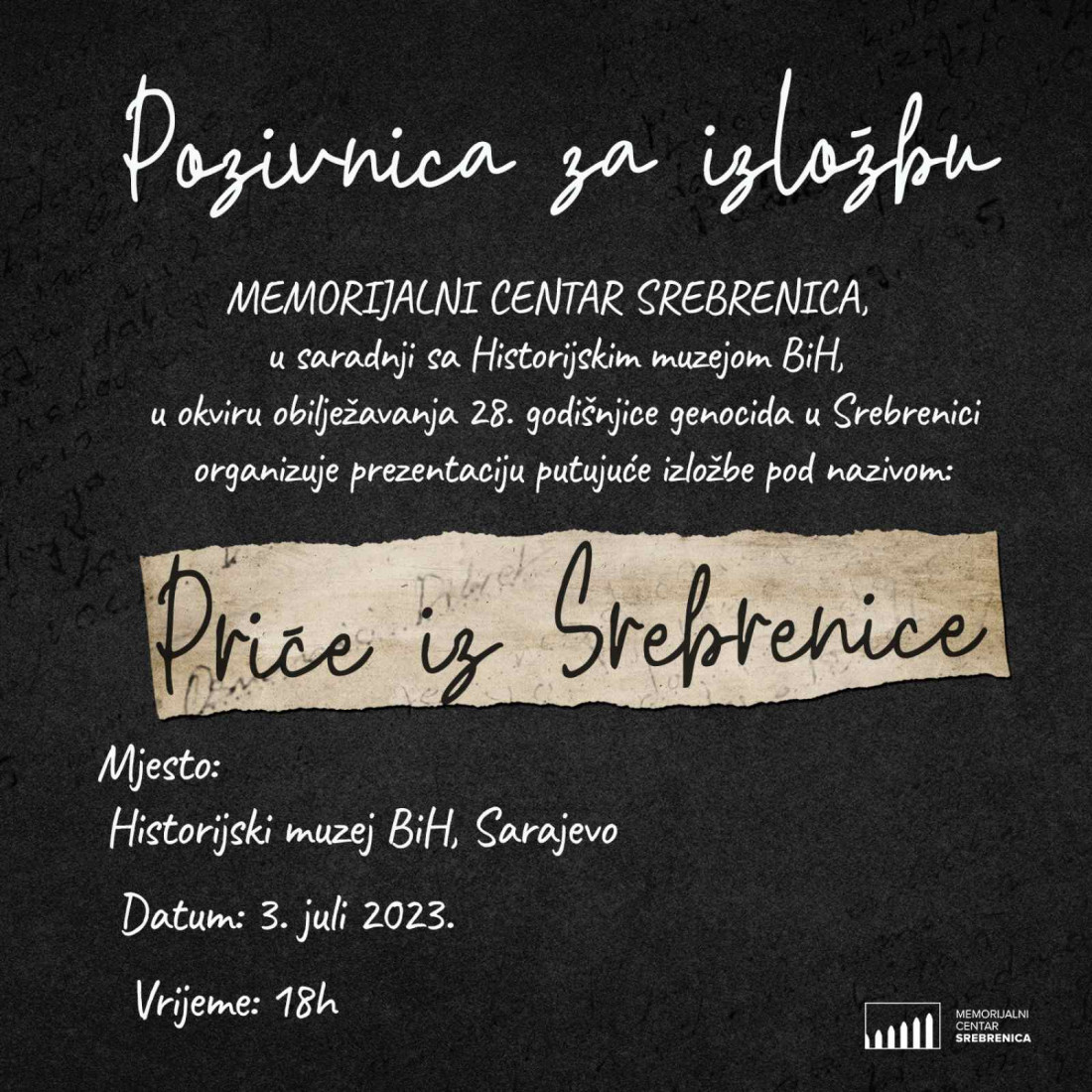 Historijski muzej BiH: Večeras izložba "Priče iz Srebrenice"