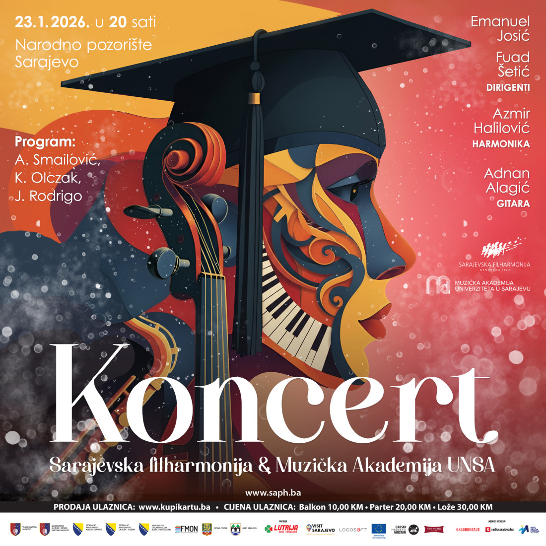 Koncert Sarajevske filharmonije i solista Muzičke akademije UNSA